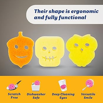 Scrub Daddy Scrub Mommy Special Edition Fall + Halloween - Scratch-Free Multipurpose Dish Sponge ... | Amazon (US)