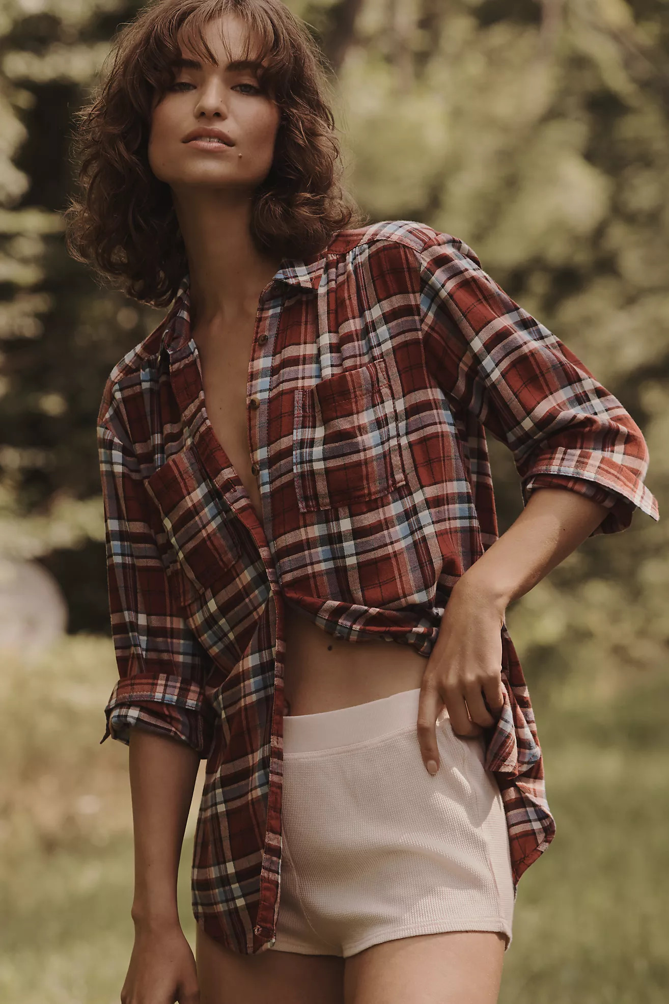 The Hadley Relaxed Plaid Buttondown Shirt by Pilcro​: Flannel Edition | Anthropologie (US)