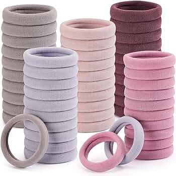 100 PCS Hair Ties, Soft Seamless Hair Bands for Thick Thin Hair, Ponytail Holders, Elastic Hair T... | Amazon (US)