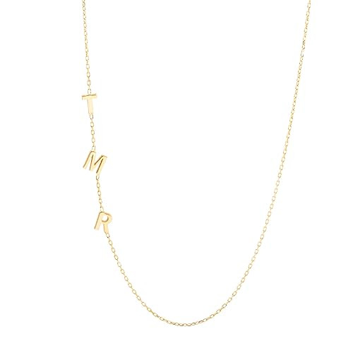 Sideways Initial Letter Necklace, Sideways Initial Name Necklace, Custom Letter Necklace, Letter ... | Amazon (US)