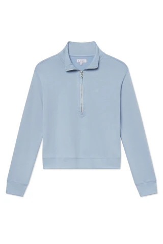 Leisure Quarter Zip in Morning Blue | Lake Pajamas