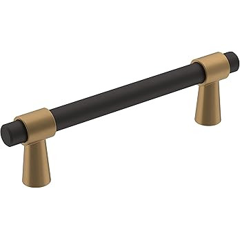 Amerock | Cabinet Pull | Matte Black/Champagne Bronze | 3-3/4 inch (96 mm) Center-to-Center | Mer... | Amazon (US)