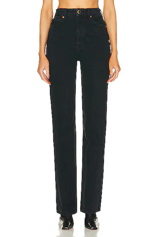 KHAITE Danielle Slim Straight Leg in Prescott | FWRD | FWRD 