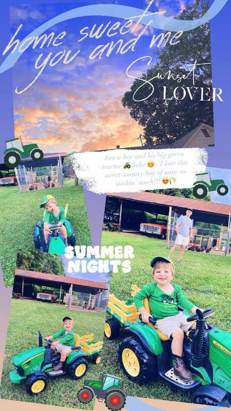 Just a boy and his big green tractor 🚜 hehe 🤭 - I love this sweet country boy of mine so stinkin’ much!!! 😍🌾

#LTKHome #LTKBaby #LTKFamily