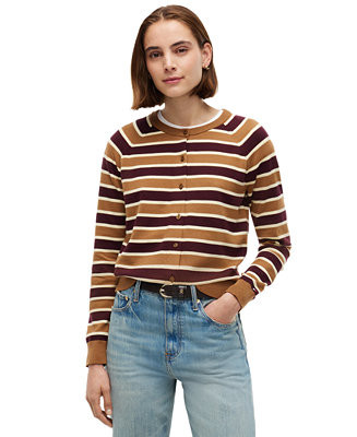 Tommy Hilfiger Women's Striped Slim-Fit Crewneck Cardigan - Macy's | Macy's