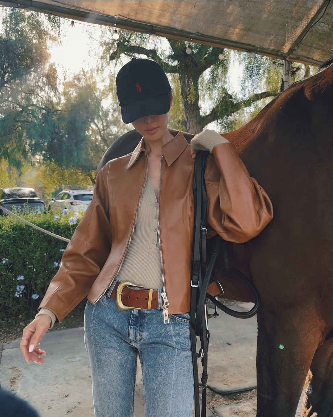 Q: What do you do when you’re not working?
Me: Full-time horse mom. (Part-time chauffeur, snack supplier, and emotional support human.)

This is the most perfect leather jacket! Comes in a few colors and works with any look!

#LTKmomlife #LTKStyleTip #LTKootd