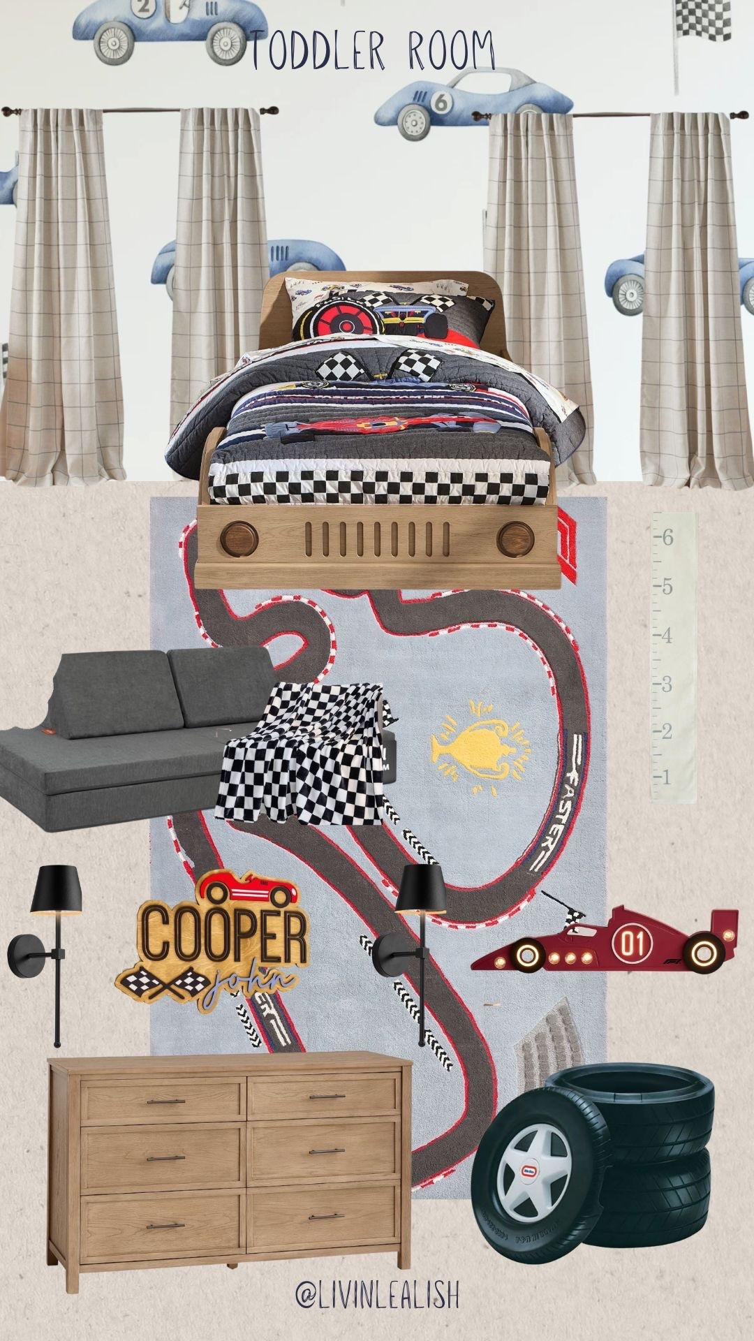 Race car toddler room! 🏎️ #toddlerroom #toddlerroominspo #

#LTKKids #LTKBaby #LTKHome