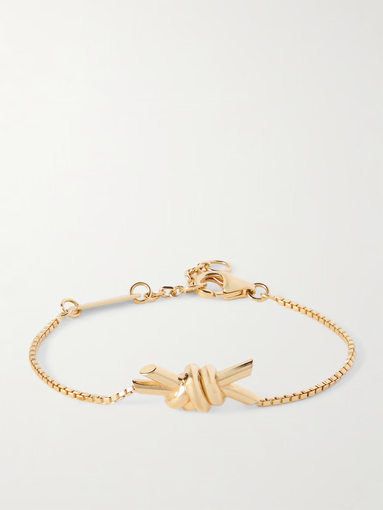 Bottega Veneta - Gold-plated Silver Bracelet - L | NET-A-PORTER (US)