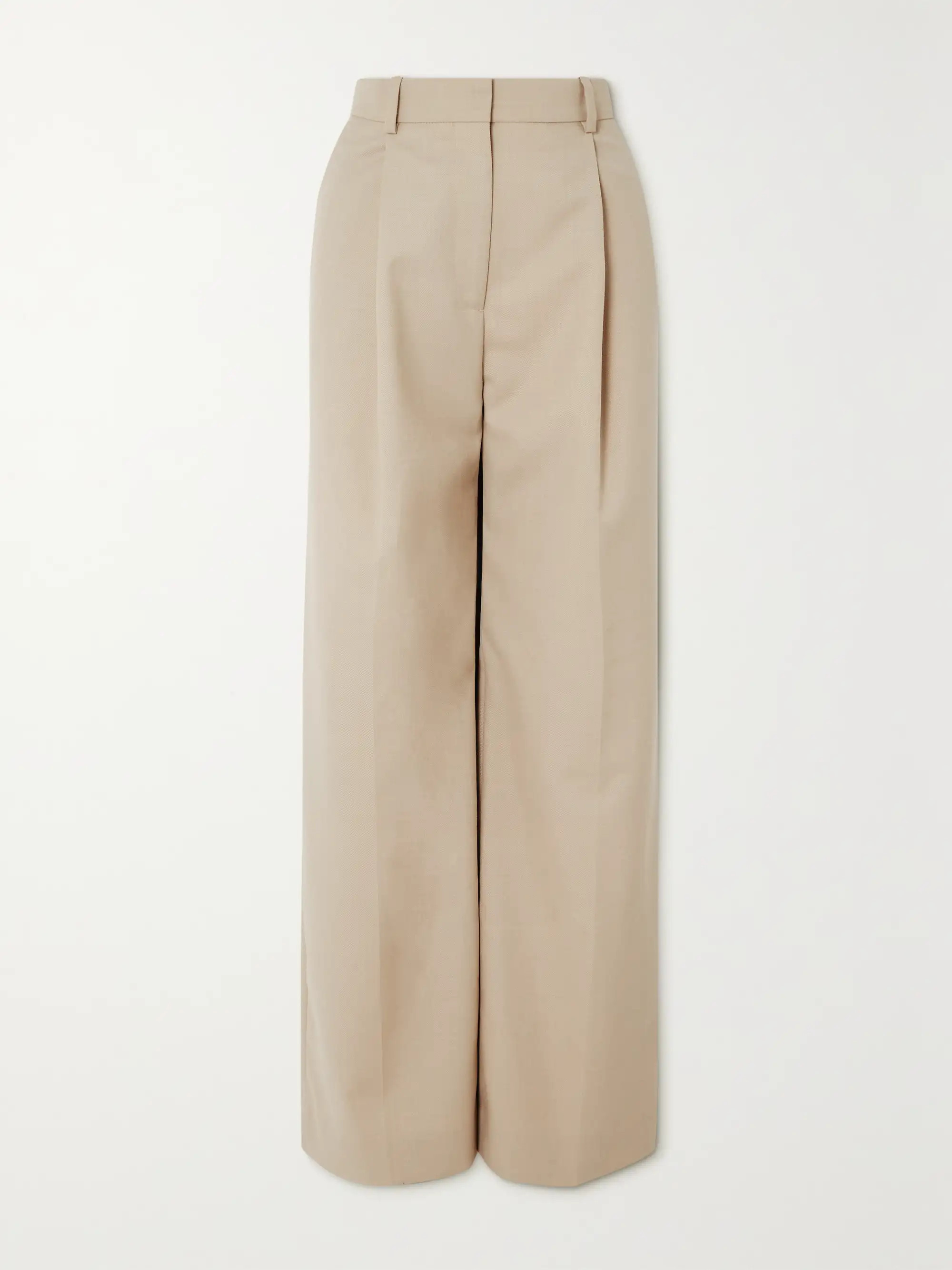 Pleated recycled-twill wide-leg pants | NET-A-PORTER (US)