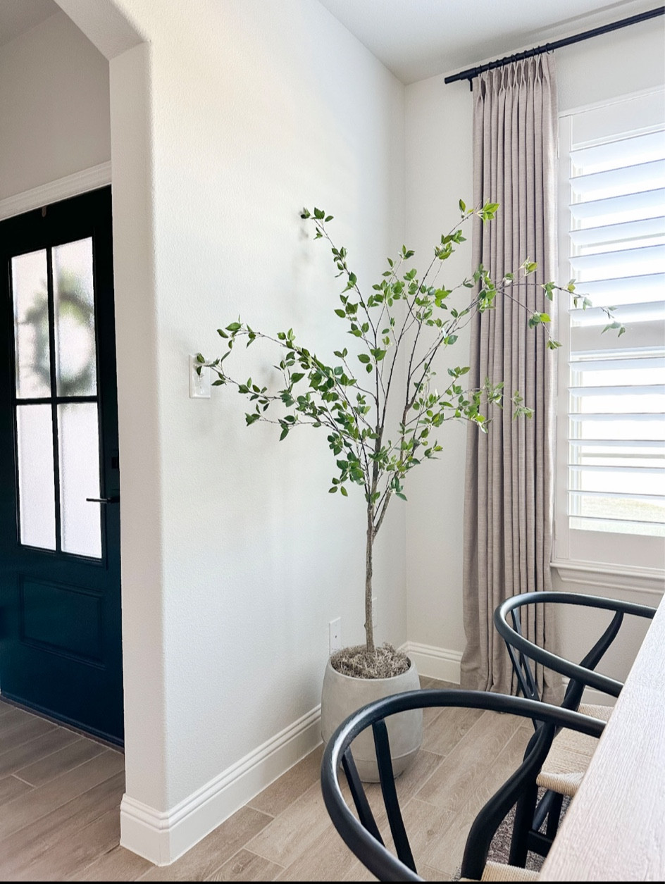 Dining room
Faux tree
Curtains
Drapes

#LTKhome #LTKFind