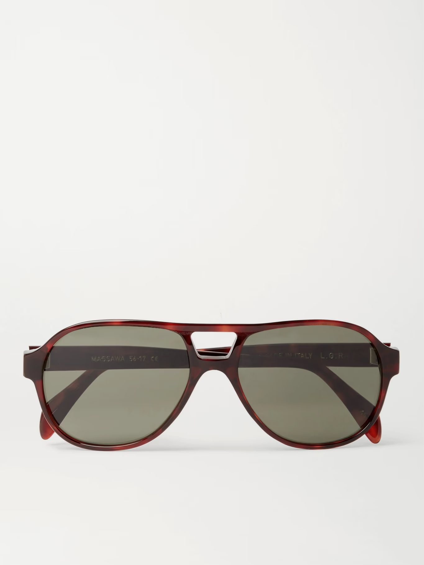 Brown Aviator-Style Tortoiseshell Acetate Sunglasses | L.G.R | MR PORTER | Mr Porter (US & CA)