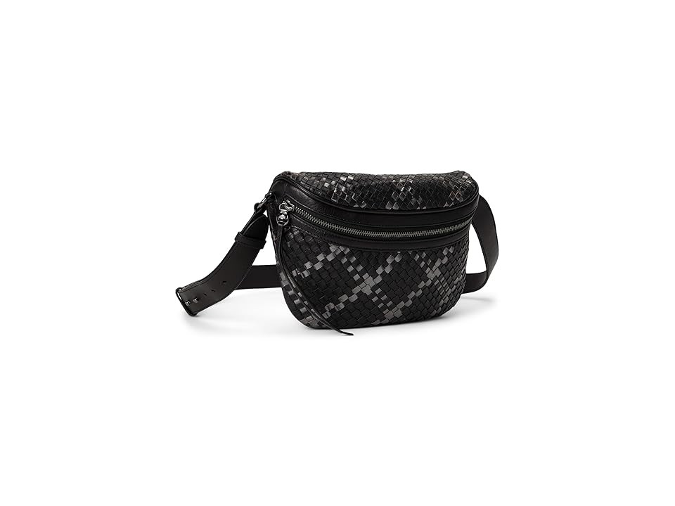 HOBO Juno Belt Bag Handbags Black Metallic Woven, Leather | Zappos