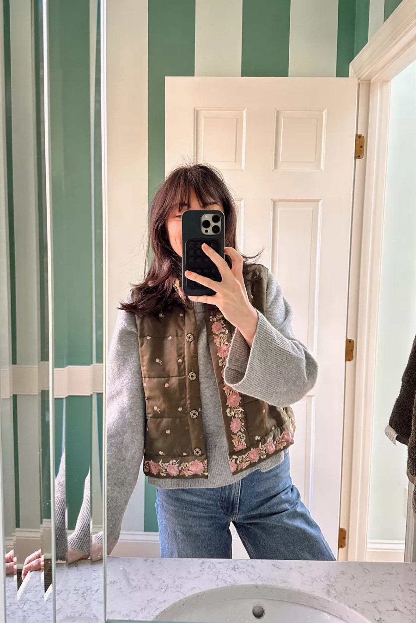 Sweater on sale and linking the denim & embroidered vest below🤍

#LTKsalealert #LTKstyletip