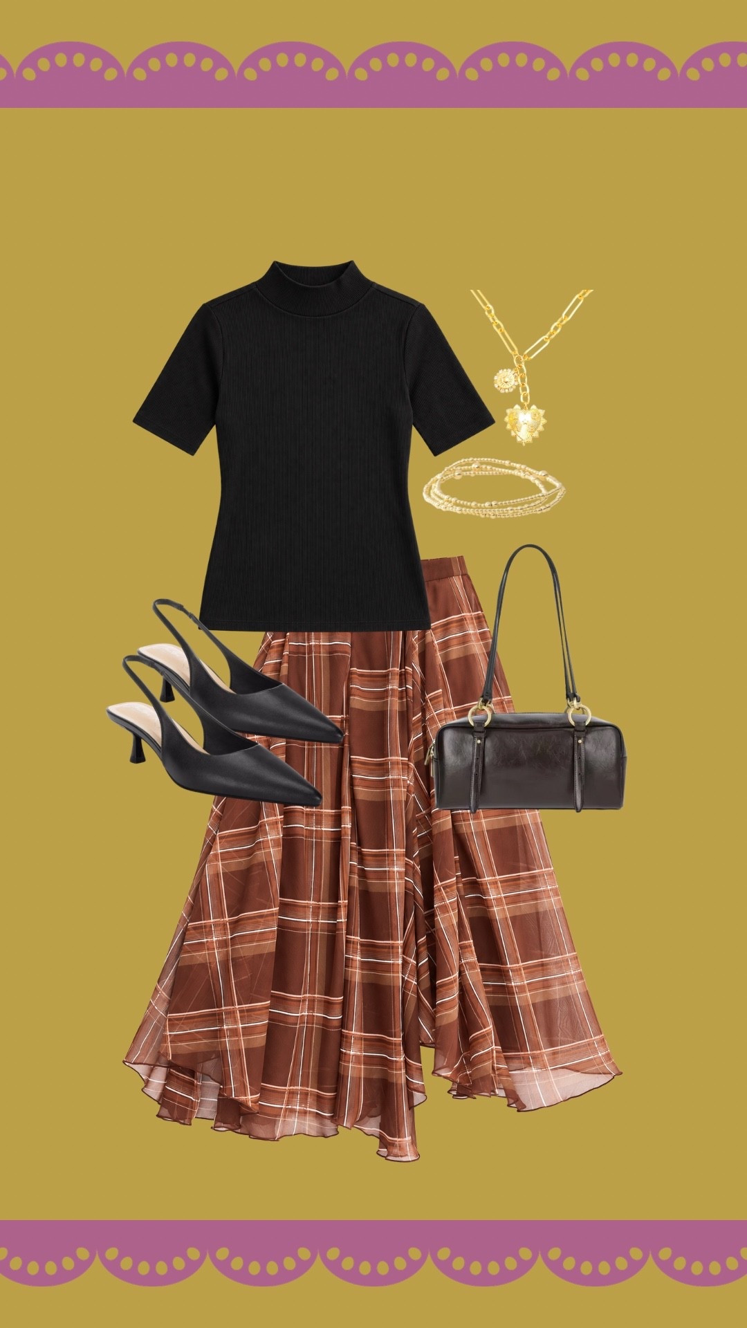 Loving this dinner date night outfit for FALL! Plaid is so in this season. 🤎🍁✨