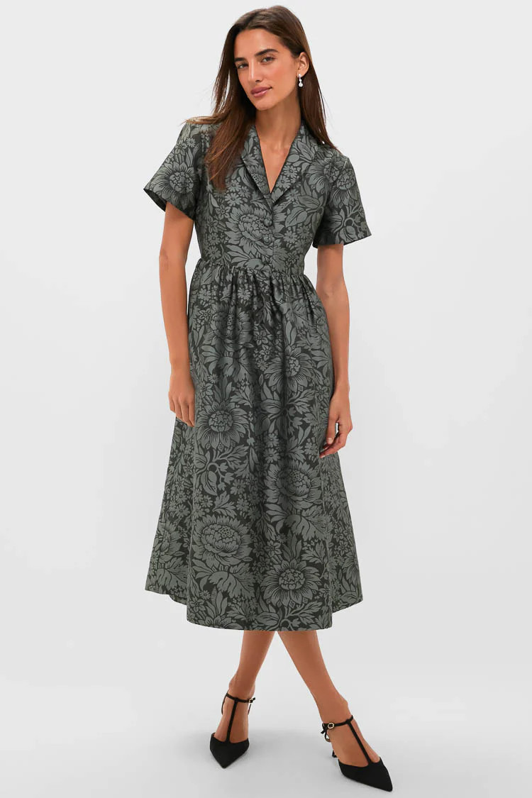 Emerald Mirasol Jacquard Adelaide Dress | Tuckernuck (US)