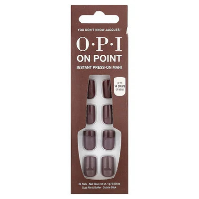OPI, On Point, Instant Press-On Mani, Short Length, You Don't Know Jacques!, 27 Piece Kit | iHerb