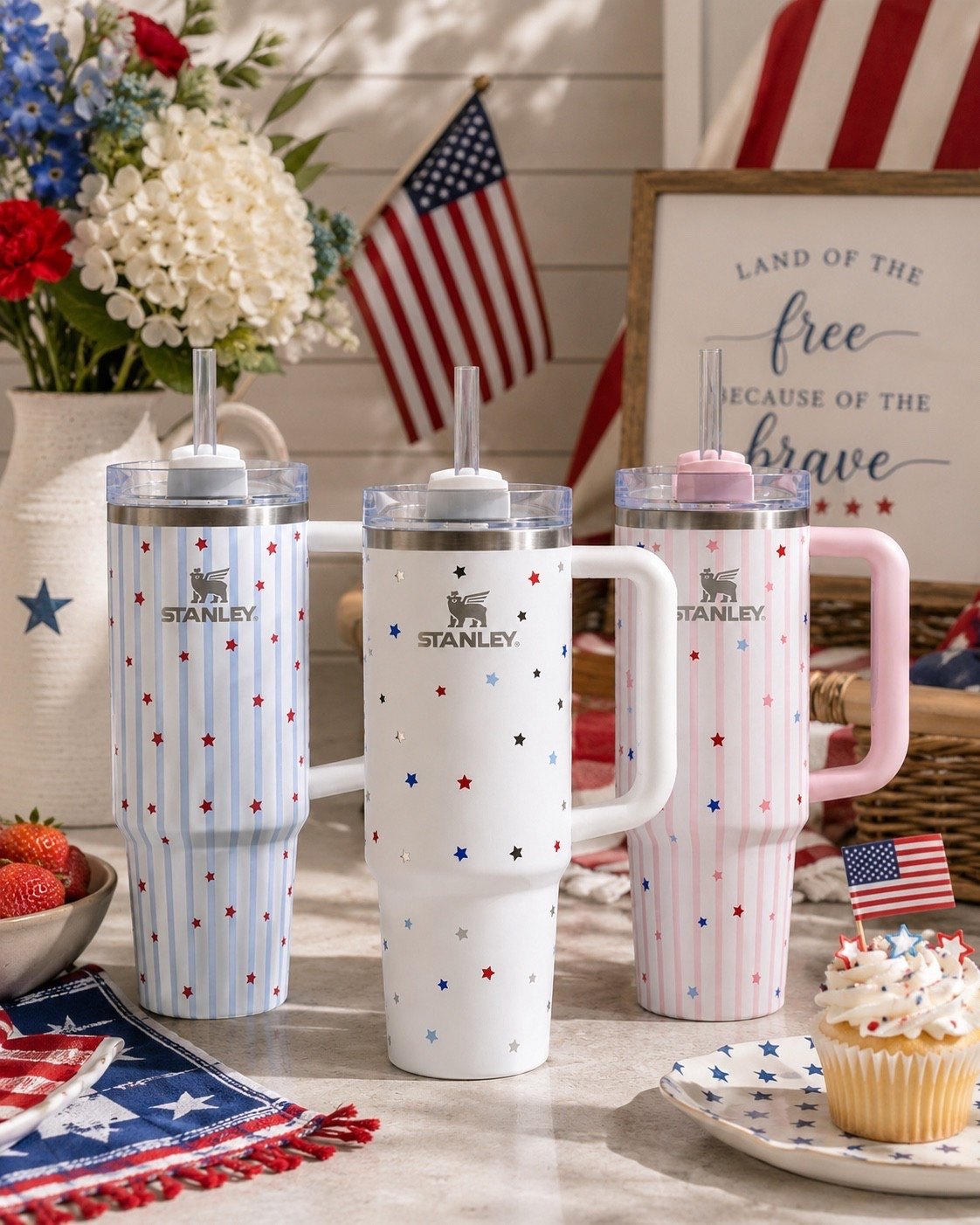 The new patriotic Stanley cups are TOO cute 🇺🇸✨

Obsessed with these red, white, and blue star + stripe designs for Memorial Day, Fourth of July, lake days, pool days, summer road trips, and all the patriotic vibes.

#LTKSeasonal #LTKHome