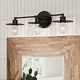 Nathan James Pattinson Mid-Century Wall Light Fixture, 3-Lights Bathroom Vanity Light with Metal Fra | Amazon (US)