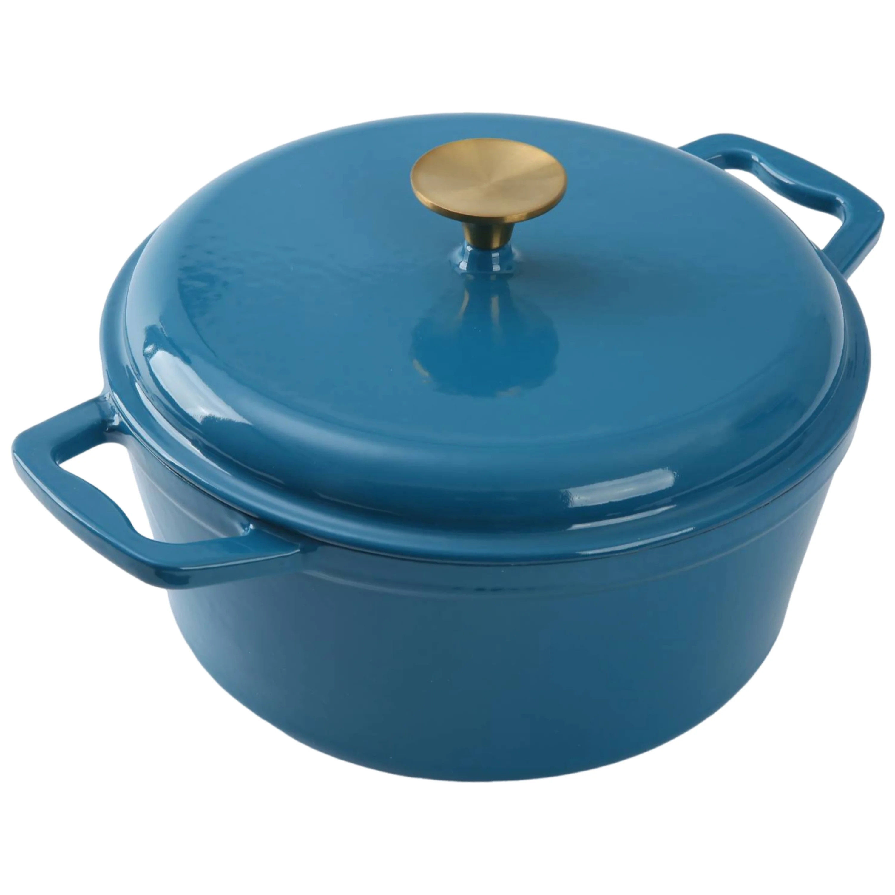 Mainstays 4.75qt Round Cast Iron Ceramic Enamel Dutch Oven Blue | Walmart (US)