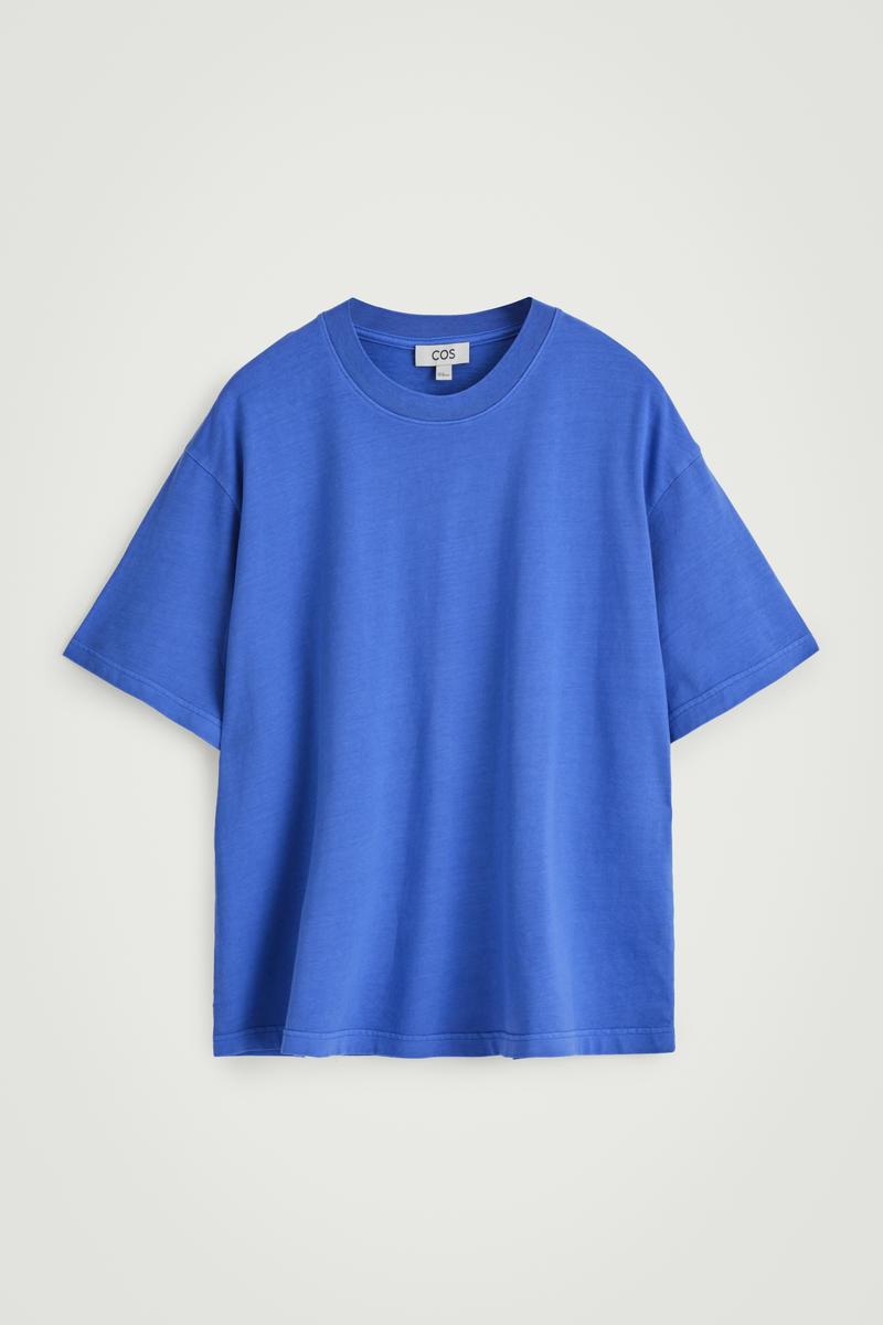 Relaxed Lightweight Cotton T-Shirt in Blue | COS (US)
