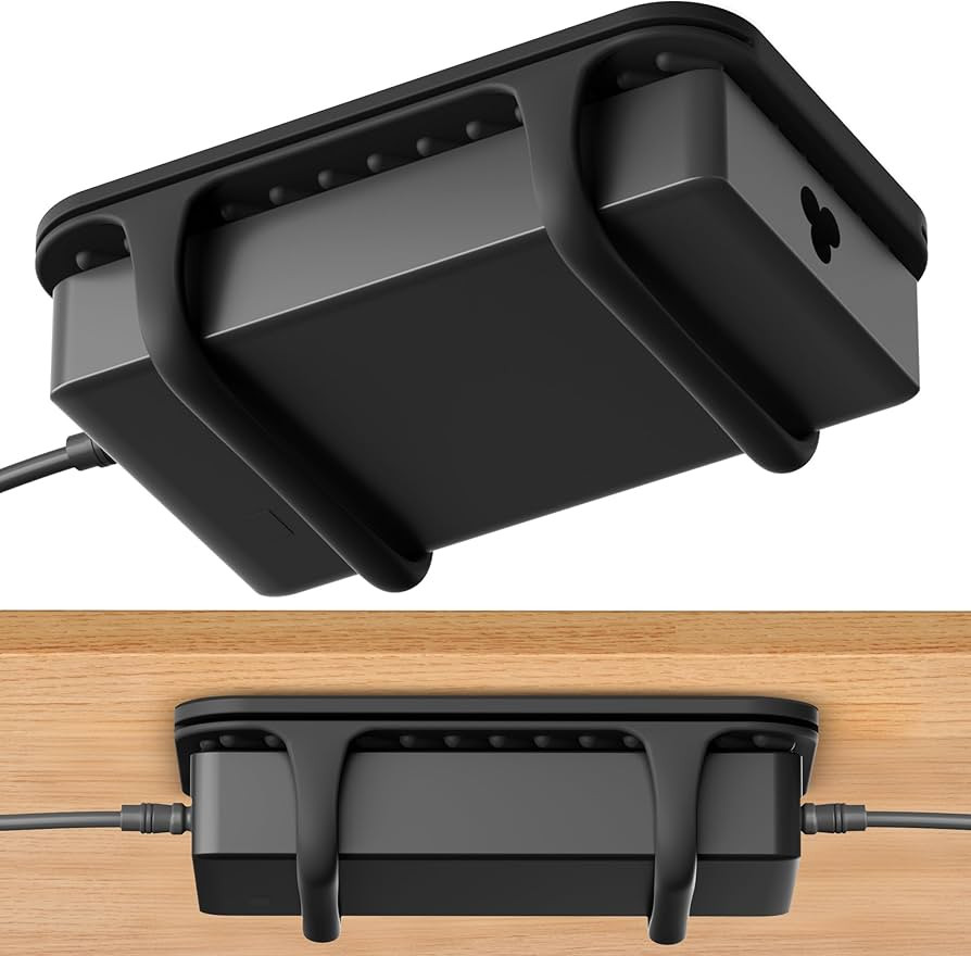 ELETIUO Universal Silicone Laptop Charger Holder,Under Desk Power Brick Mount Organizer for Charg... | Amazon (US)