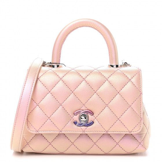 CHANEL

Iridescent Caviar Quilted Extra Mini Coco Handle Flap Light Pink | Fashionphile