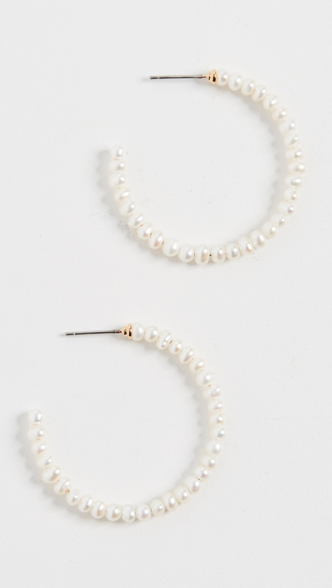 Freshwater Pearl Medium Hoops | Shopbop