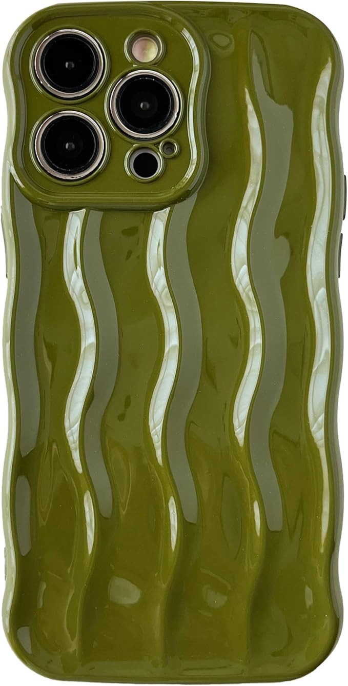 Caseative for iPhone 16 Pro Max Case,Water Ripple Pattern Curly Wave Frame Soft Compatible with i... | Amazon (US)