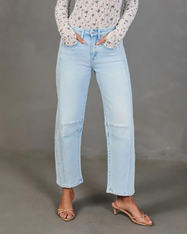 Free Cove Super Stretch High Rise Barrel Jeans | VICI