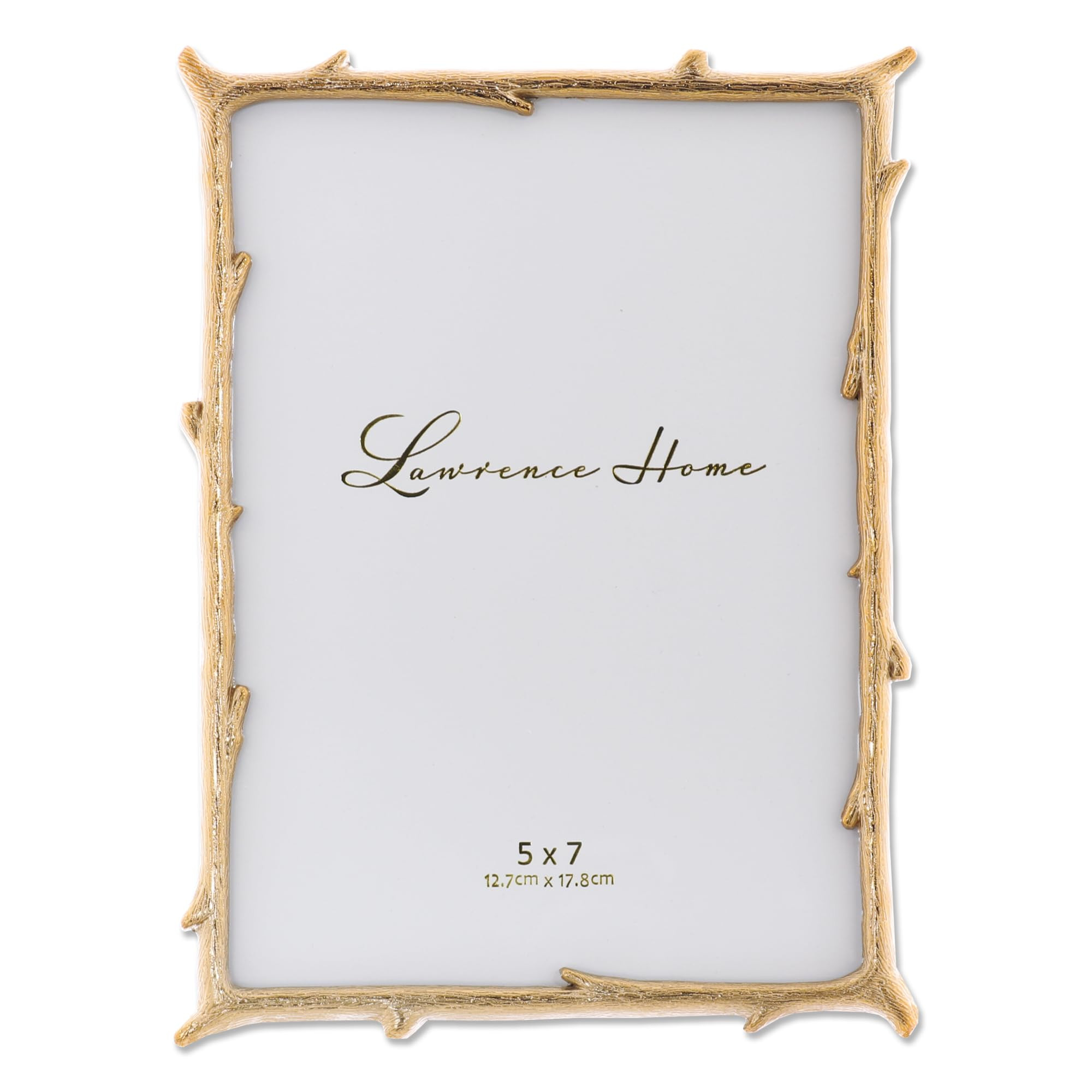Lawrence Frames 712557 5x7 Gold Metal Natural Branch Design Picture Frame | Amazon (US)