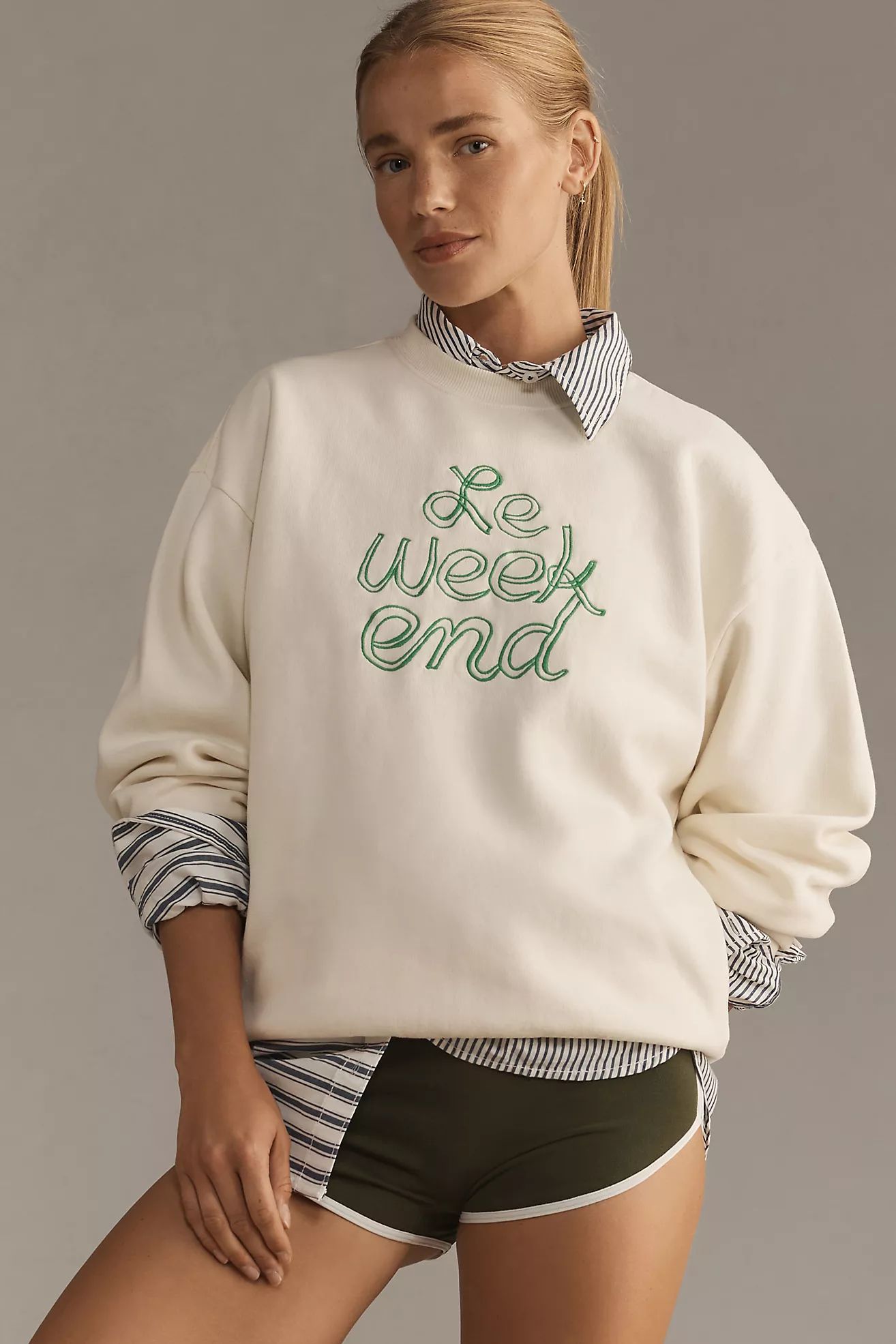 Clare V. Le Weekend Oversized Sweatshirt | Anthropologie (US)