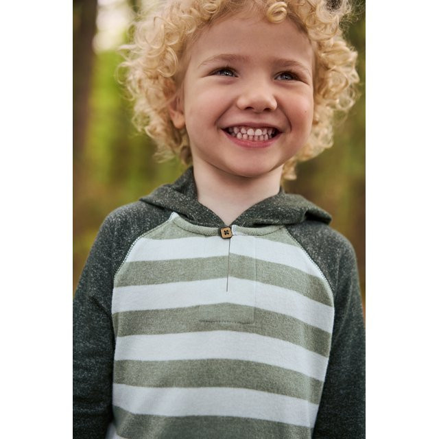 easy-peasy Toddler Boy Hacci Knit Hoodie with Raglan Sleeves, Sizes 18M-5T | Walmart (US)