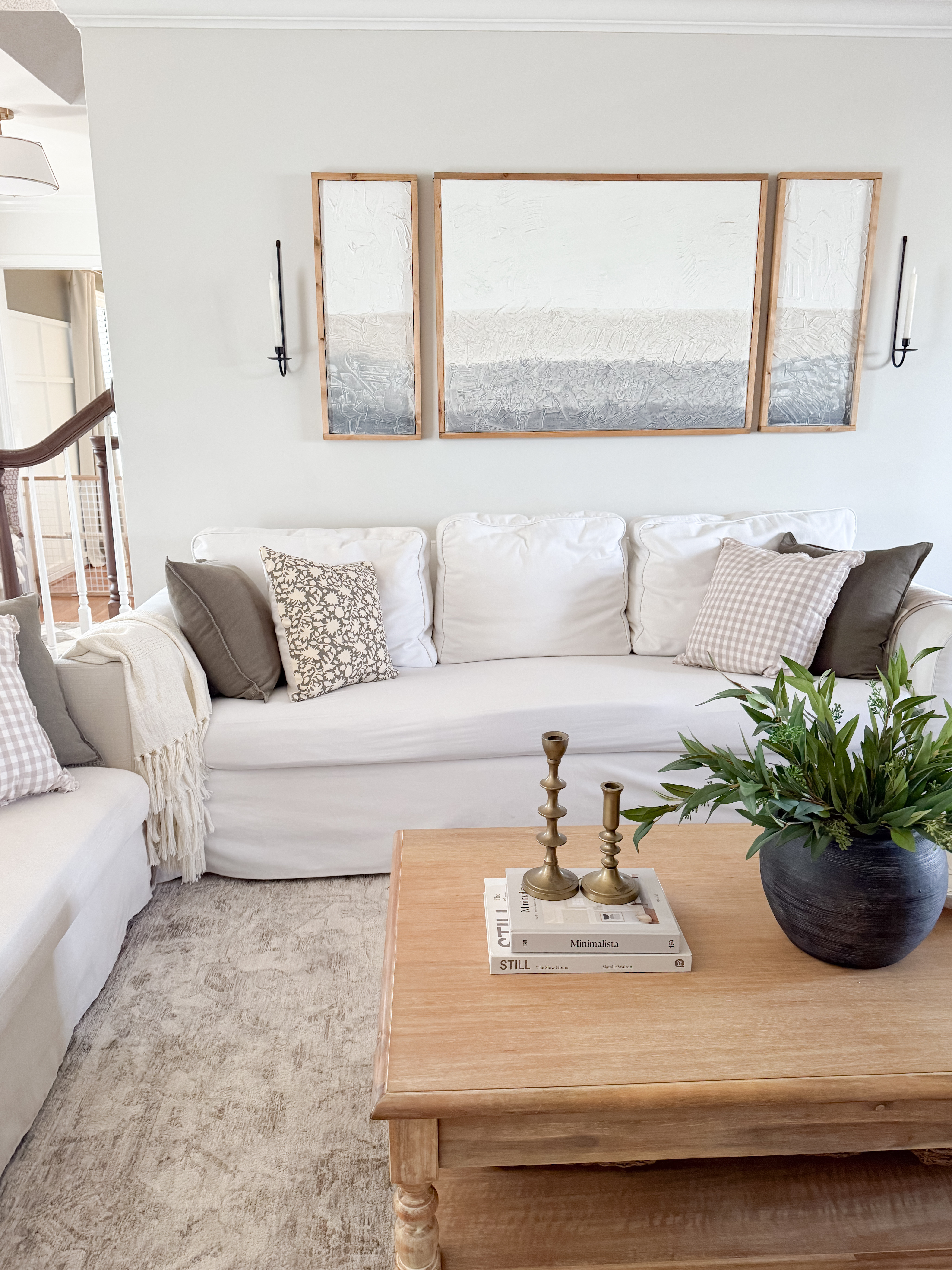 Living room views


Trio of artwork- DIY-full tutorial on my blog www.mydiyhappyhome.com 

#LTKStyleTip #LTKOver40 #LTKHome