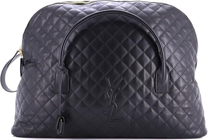 Amazon.com: Saint Laurent, Pre-Loved ES Giant Travel Bag Quilted Leather, Black : Amazon Luxury | Amazon (US)