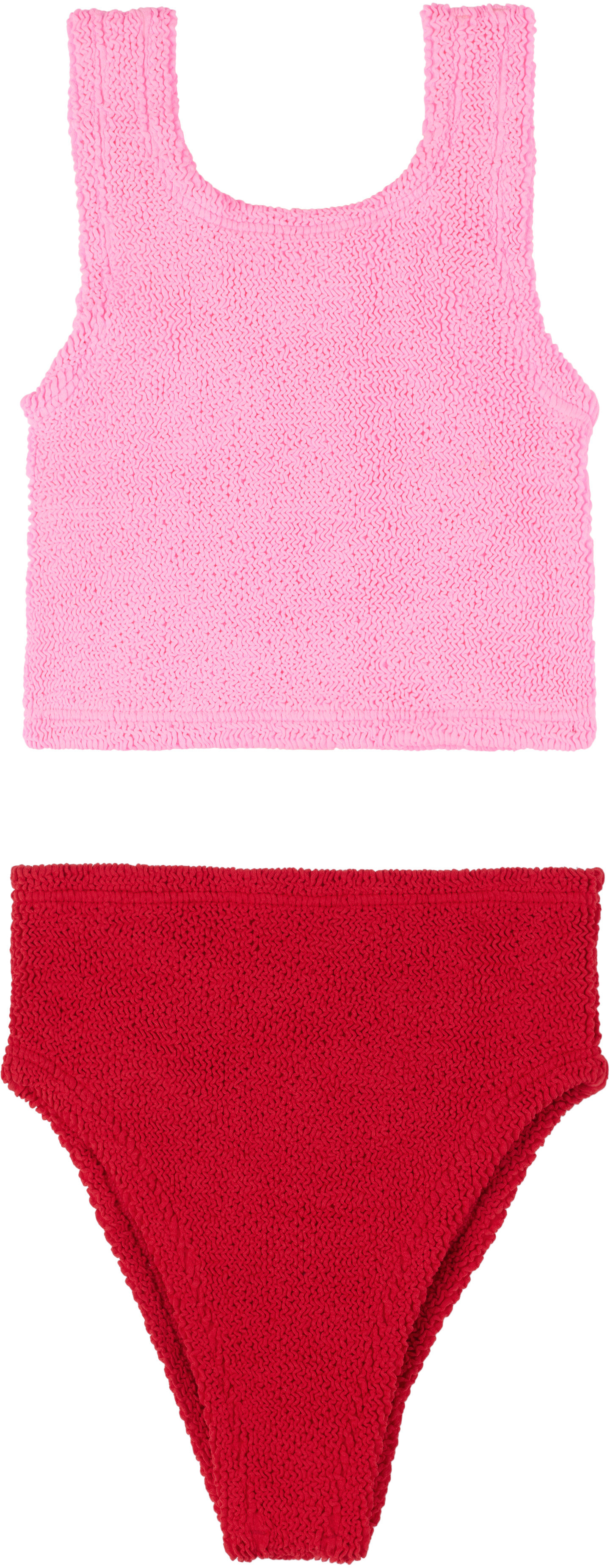Hunza G Kids Red & Pink Duo Lyra Bikini | SSENSE