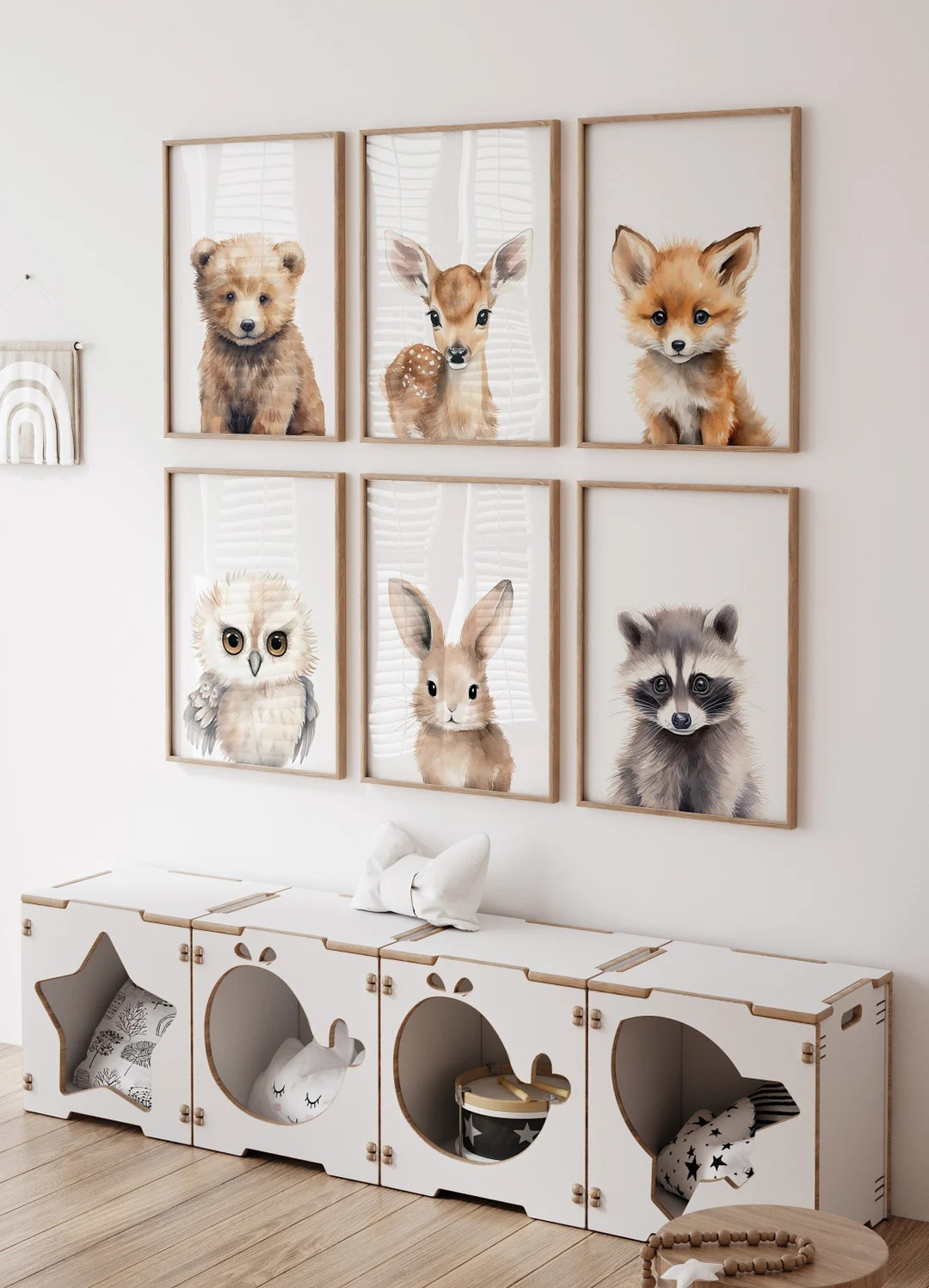Woodland Nursery Decor, Woodland Nursery Gift, Woodland Nursery Art, Woodland Baby Animal Prints,... | Etsy (US)