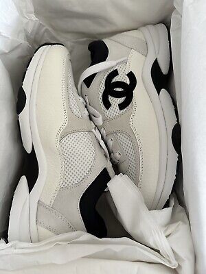 size 36EU NEW CHANEL Mesh Suede Calfskin Grained Calfskin Womens CC Sneakers  | eBay | eBay US