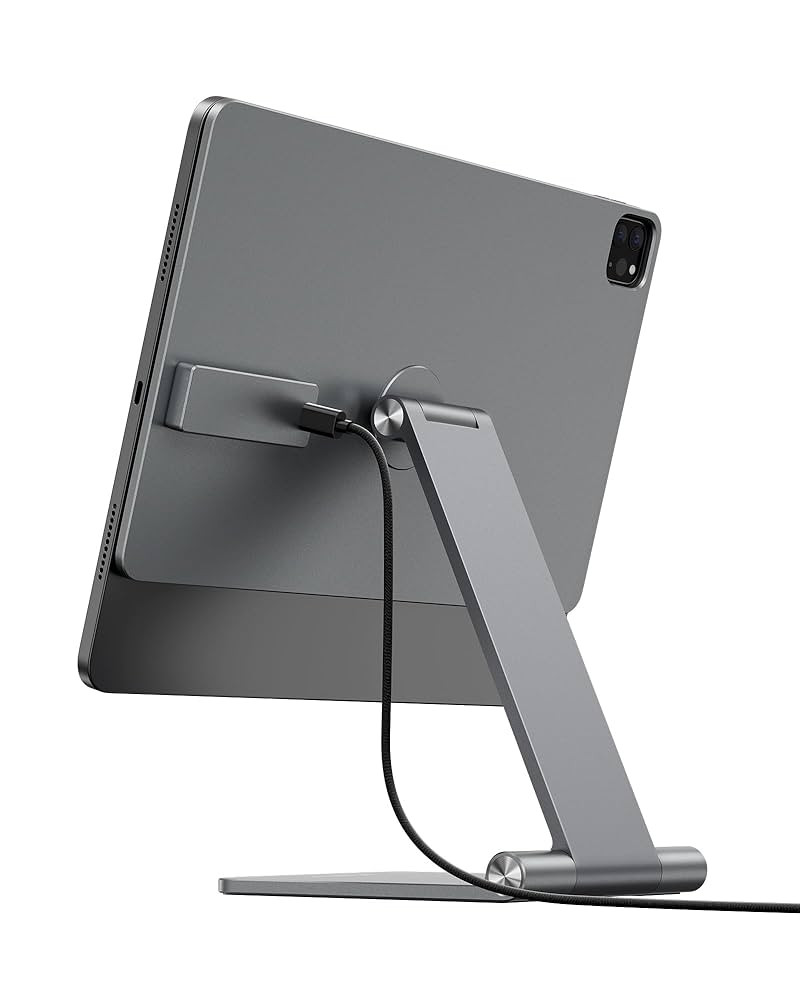 [Upgrade] KU XIU Magnetic Wireless Charging Stand for iPad Pro/Air 11 M2, Foldable Aluminum Alloy... | Amazon (US)