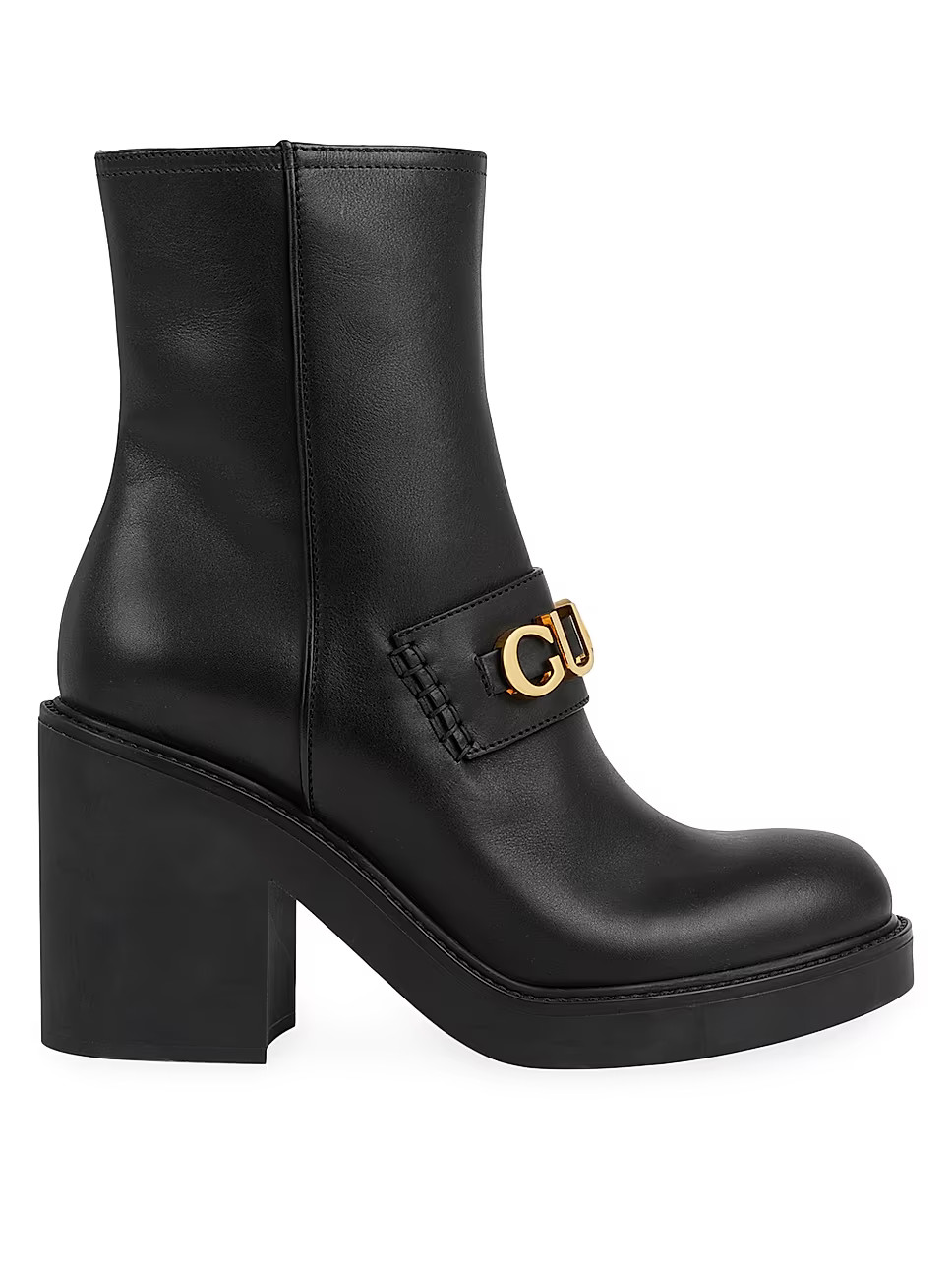 Gucci 100MM Leather Cara Booties | Saks Fifth Avenue