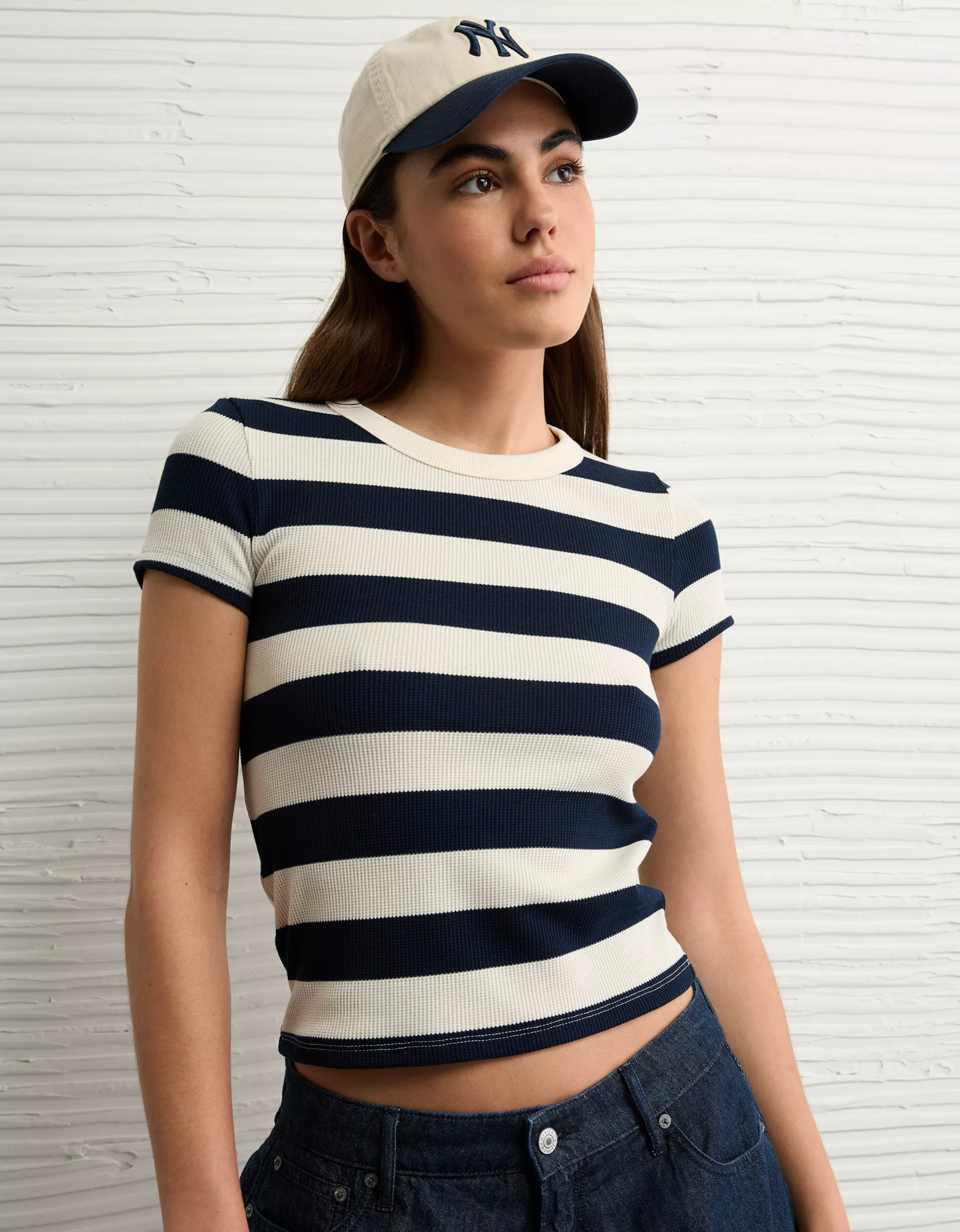 AE Waffle Hey Baby Tee | American Eagle Outfitters (US & CA)