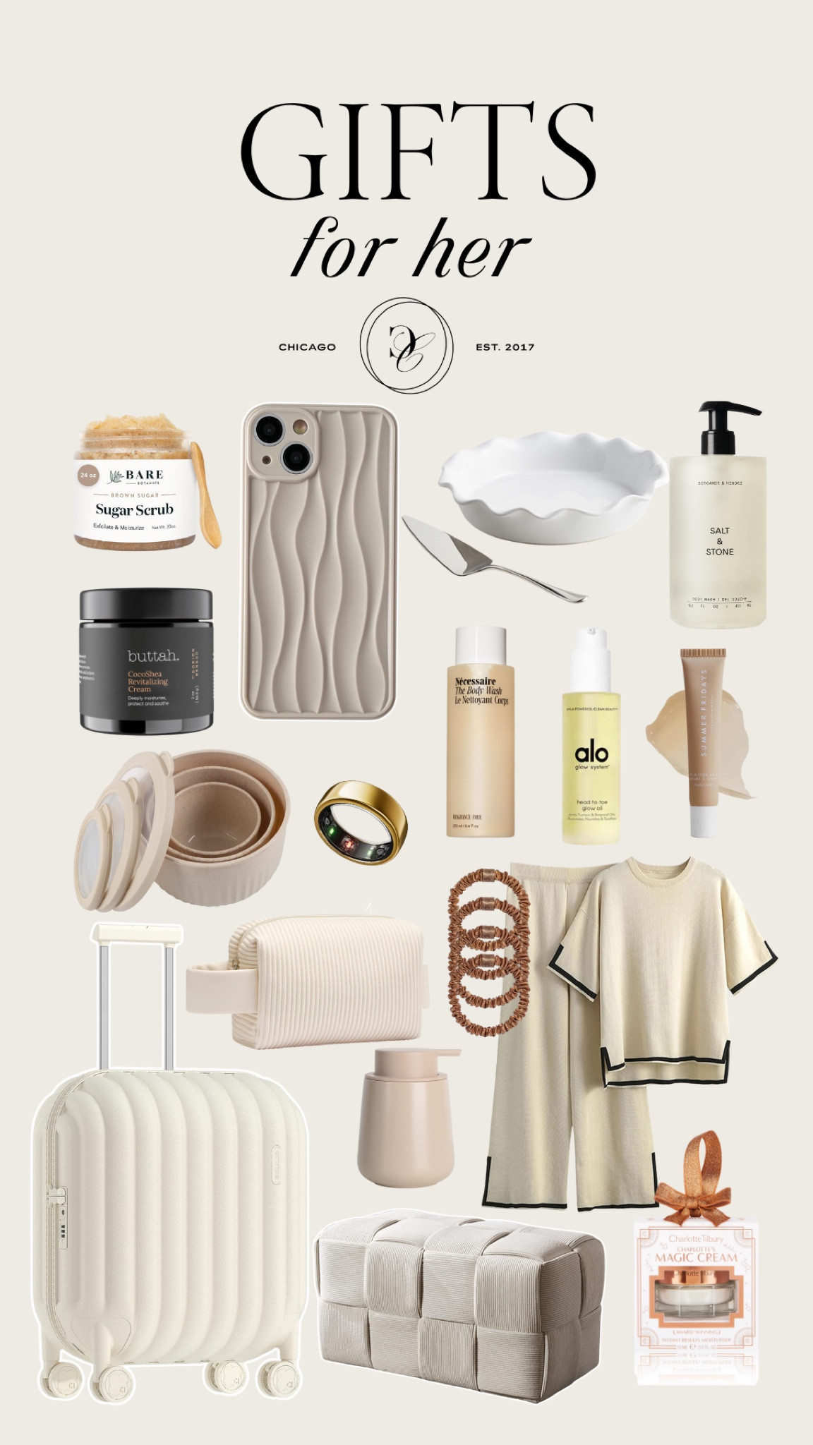 Looking for the perfect gift for her? These gift ideas are sure to make her feel special! Whether it’s for the holidays, her birthday, or just because, you can't go wrong with these thoughtful picks. 
#GiftIdeasForHer #PerfectGift #GiftsForHer #HolidayGifts #LuxuryGifts #ThoughtfulGifts #GiftGuide #SurpriseHer #BestGifts #GiftInspiration #ChicGifts #TreatHer #GiftGiving #SpecialOccasionGifts #BeautyGifts #StylishPicks



#LTKStyleTip #LTKBeauty #LTKGiftGuide