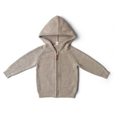 goumikids Toddler Loose Fit Long Sleeve Open Basic Sweatshirt - Brown 3T | Target