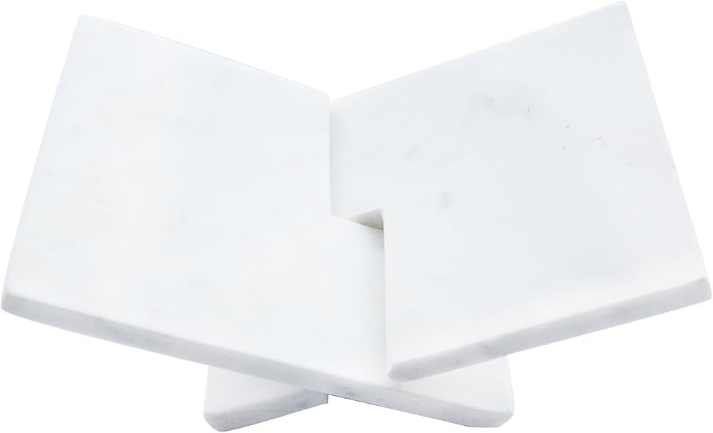 Bloomingville Decorative Marble Book Holder, White | Amazon (US)