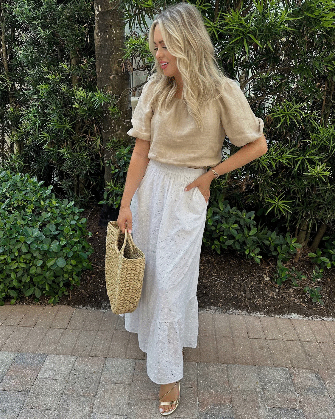 The Drop Women's Evelyn Cropped Square-Neck Bubble Top | Amazon (US)