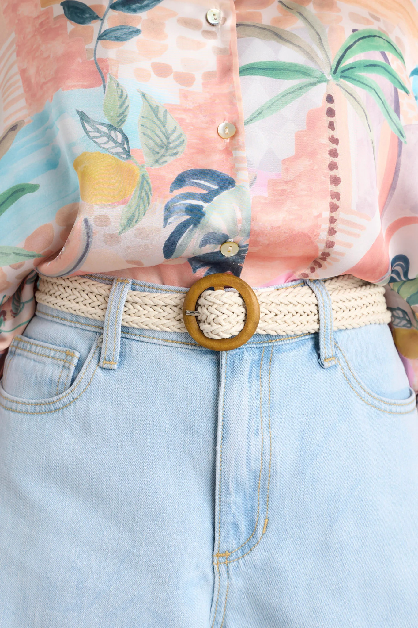 Always Some Reason Ivory Belt | Red Dress