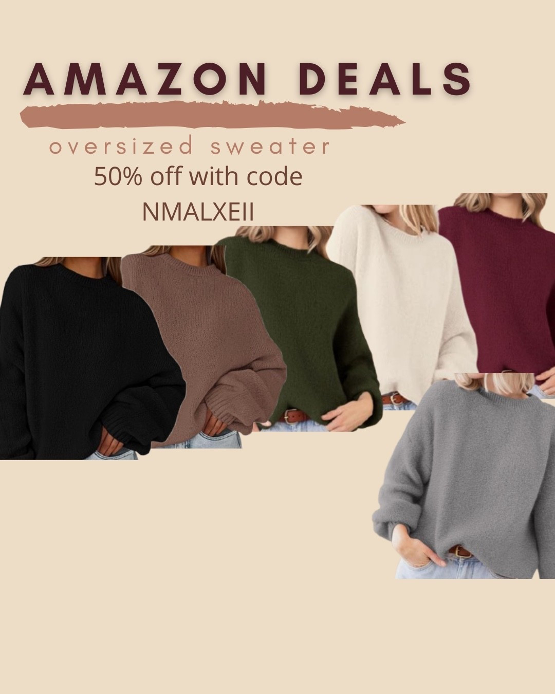 $15 ends 8/12

Amazon fashion
Amazon deals
Chunky sweater
Oversized sweater

#LTKSaleAlert