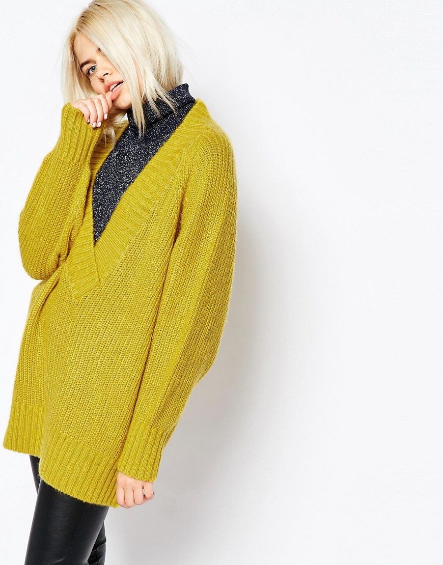 Monki Oversized Deep V-Neck Sweater | ASOS US