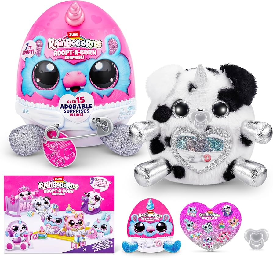 Adopt-A-Corn Surprise (Dalmatian) by ZURU Plush Toy, Collectible Plush, Baby, Surprise Eggs for G... | Amazon (US)