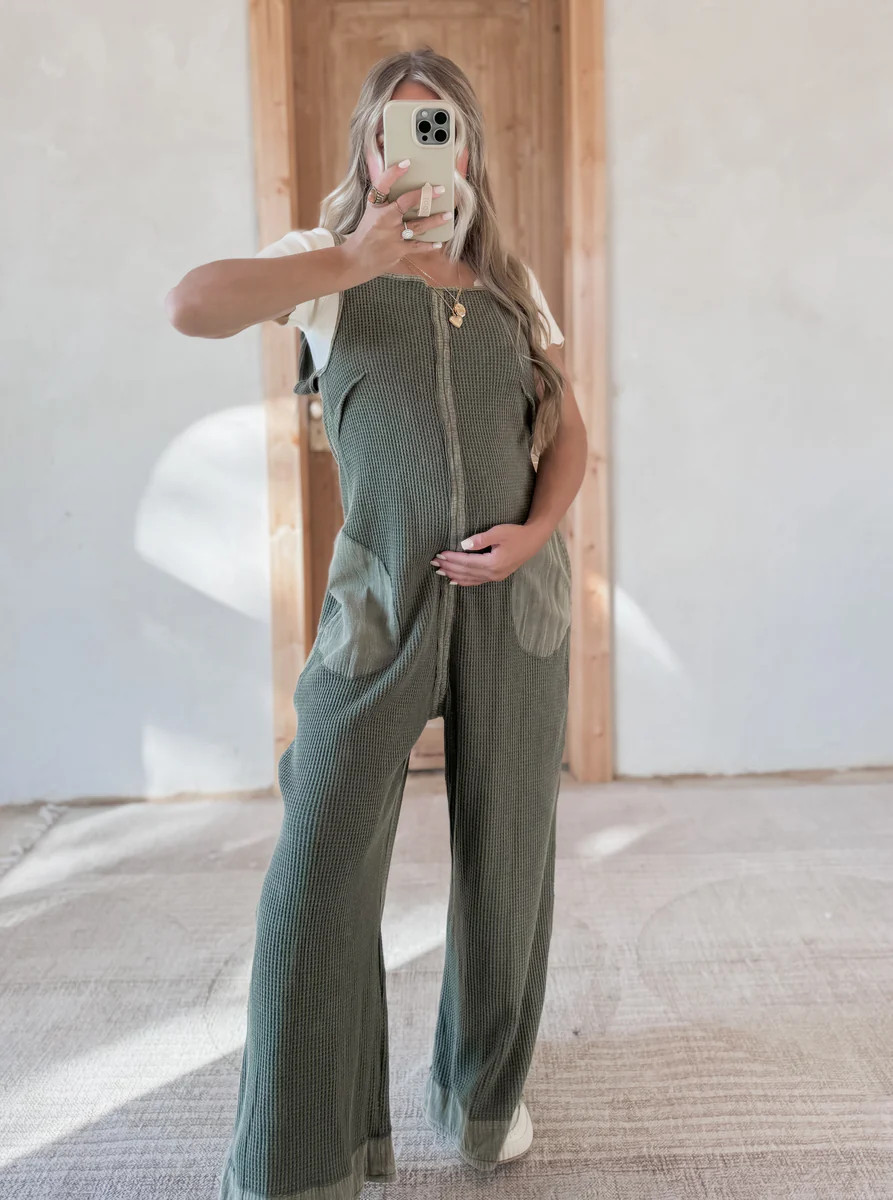 Jordan Thermal Olive Jumpsuit | CK Squared Boutique