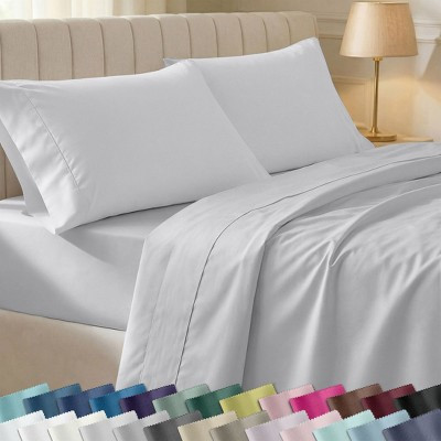 California Design Den 400 Thread Count 100% Cotton Full Sheet Set - Silver | Target